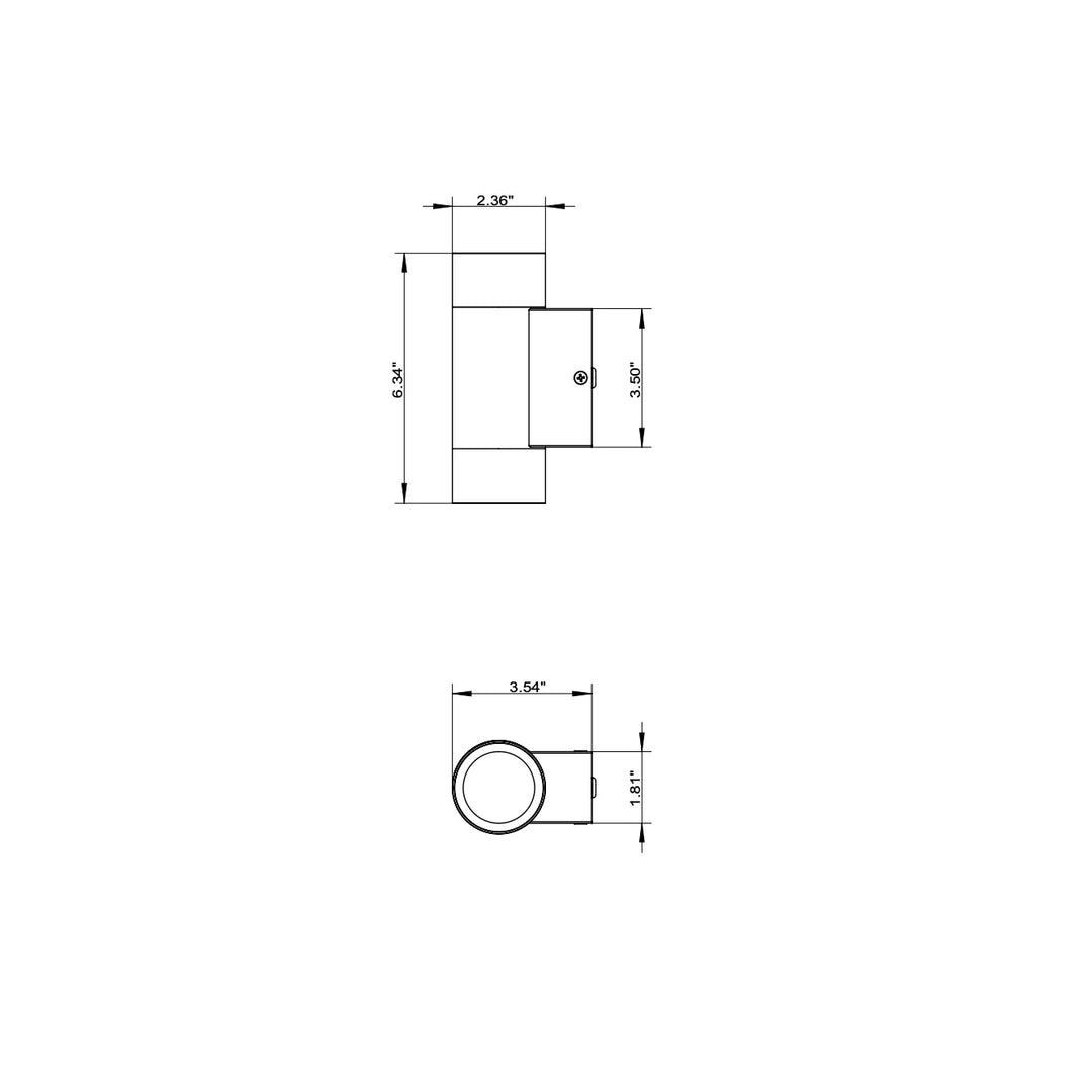 SCSP03 Stelvio Sconce Black Finish Up/Down Light Low Voltage Outdoor Lighting
