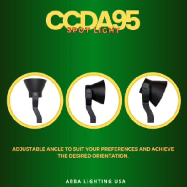 CCDA95 7W LED 3CCT Wide Beam Directional Outdoor Landscape Lighting 12 Low Voltage Aluminum Spotlight