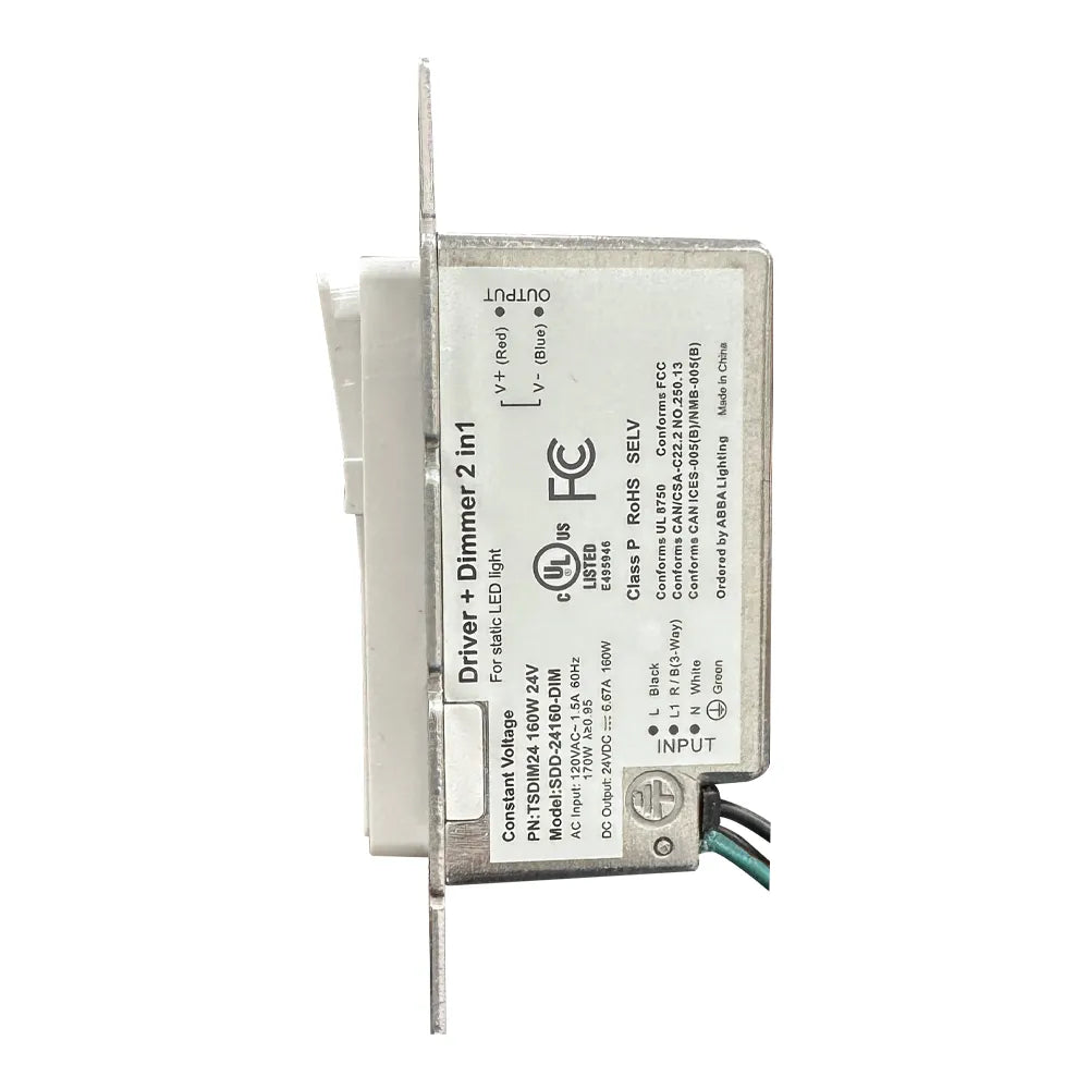 Outdoor Landscape Lighting LED 12V Low Voltage TSDIM24 160W AC24V Dimmable Switch and Transformer Combo