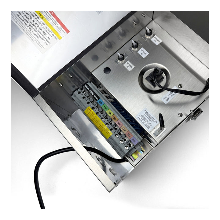 Outdoor Landscape Lighting LED 12V Low Voltage TSRPT900 AC 900W Manual Stainless Steel Transformer | Low Voltage Power Supply