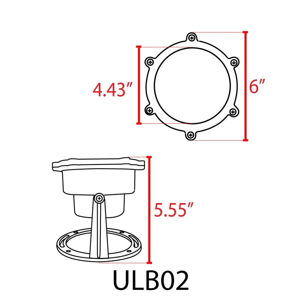 Outdoor Landscape Lighting LED 12V Low Voltage ULB02 Cast Brass Underwater Pond Light | Lamp Ready 12V Low Voltage Landscape Light