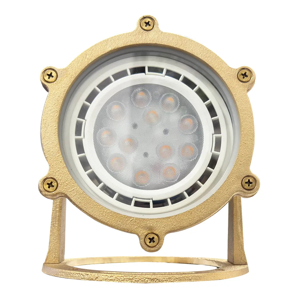 Outdoor Landscape Lighting LED 12V Low Voltage ULB02 Cast Brass Underwater Pond Light | Lamp Ready 12V Low Voltage Landscape Light