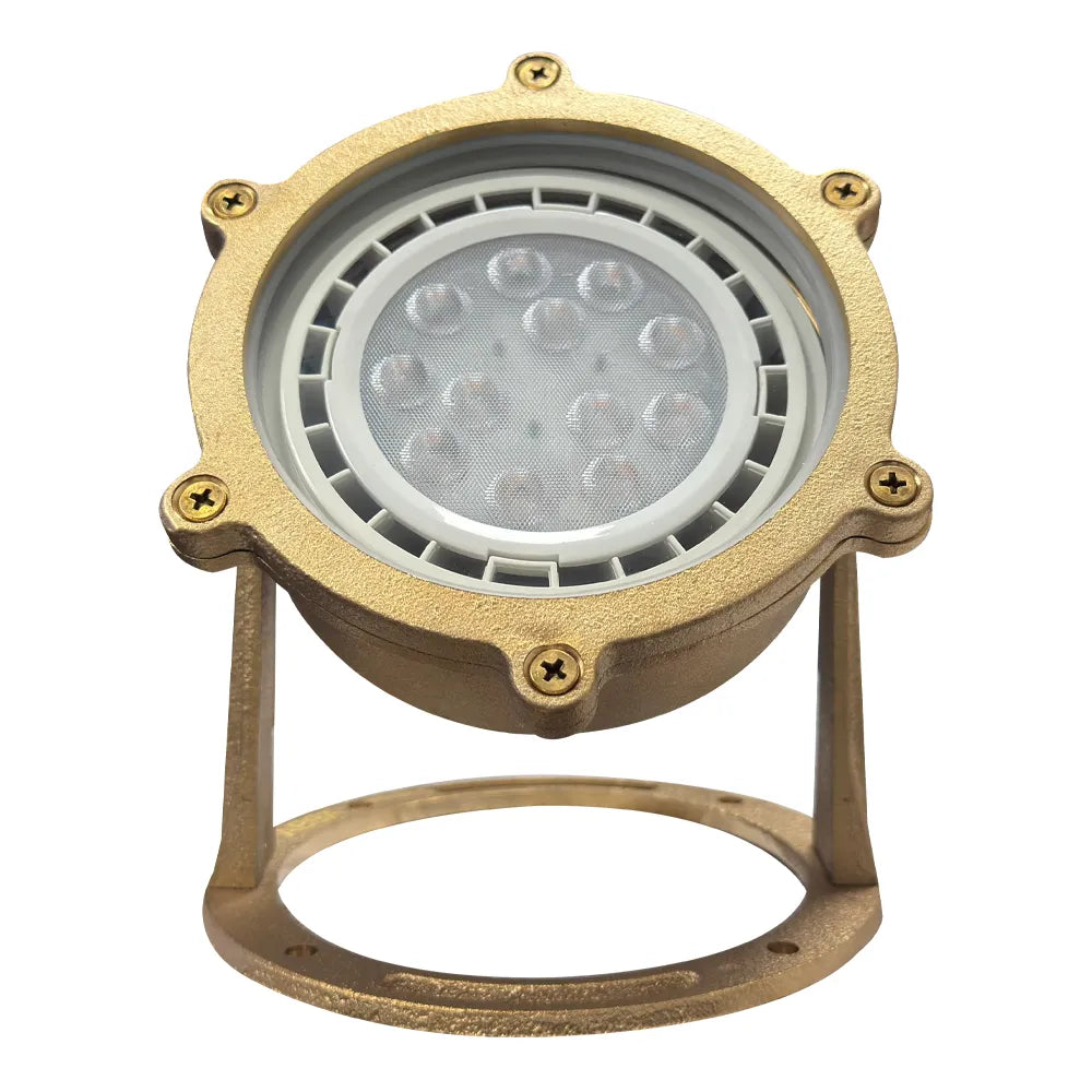 Outdoor Landscape Lighting LED 12V Low Voltage ULB02 Cast Brass Underwater Pond Light | Lamp Ready 12V Low Voltage Landscape Light