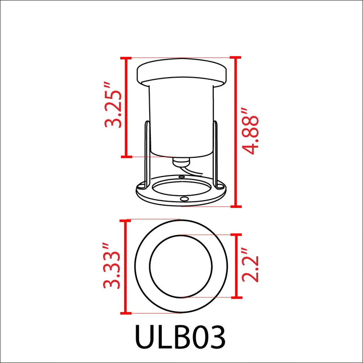 Outdoor Landscape Lighting LED 12V Low Voltage ULB03 4x/8x/12x Package Stainless Steel 12V Low Voltage Underwater Landscape LED Fountain Light Pond Lighting with 3W 3000K Bulb
