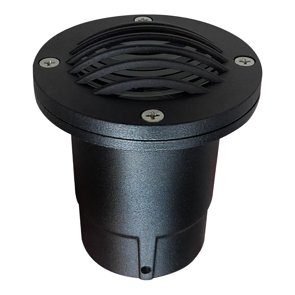 Outdoor Landscape Lighting LED 12V Low Voltage UNA06 4x/8x/12x Package Cast Aluminum 12V Low Voltage Round Grill LED In-ground Well Light IP65 Waterproof with 3W 3000K Bulb