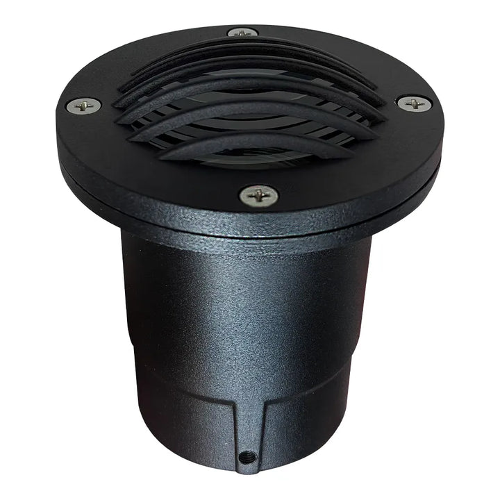 Outdoor Landscape Lighting LED 12V Low Voltage UNA06 4x/8x/12x Package Cast Aluminum 12V Low Voltage Round Grill LED In-ground Well Light IP65 Waterproof with 3W 3000K Bulb