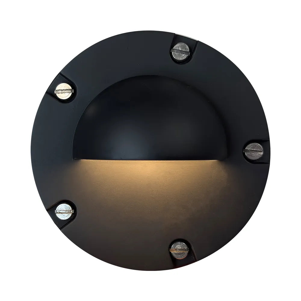 UNB02 4x/8x/12x Package Cast Brass Low Voltage Half Moon Round LED In-ground Well Light IP65 Waterproof with 5W 3000K Bulb