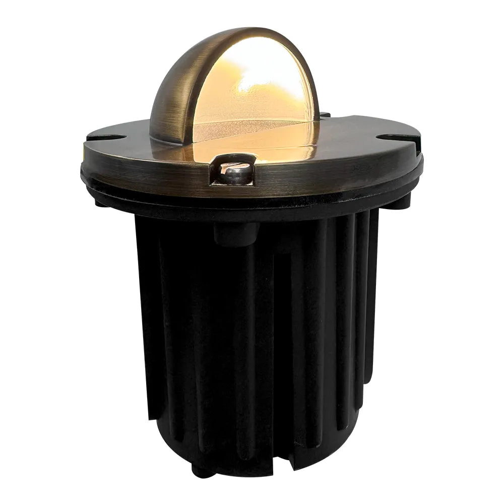 UNB02 Cast Brass In-Ground Well Light | Lamp Ready 12V Low Voltage Landscape Light