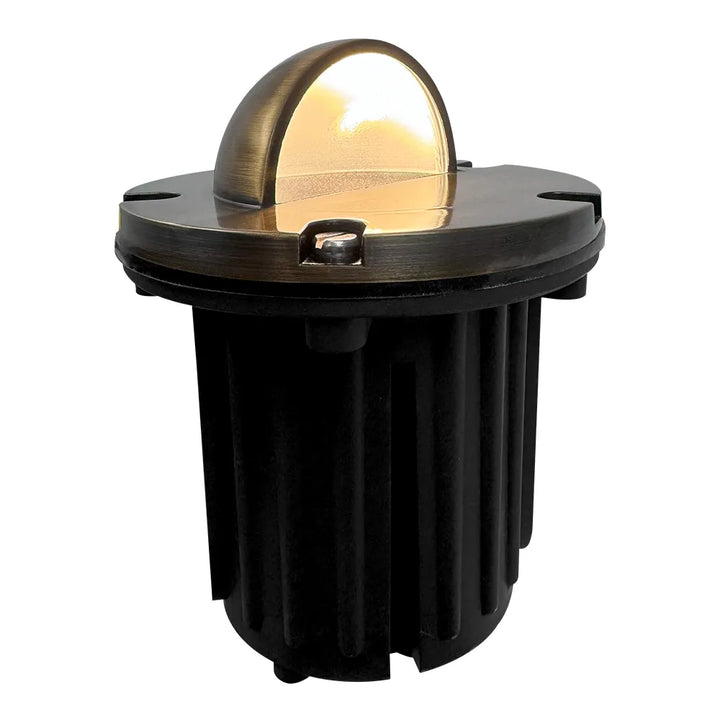 UNB02 Cast Brass In-Ground Well Light | Lamp Ready 12V Low Voltage Landscape Light