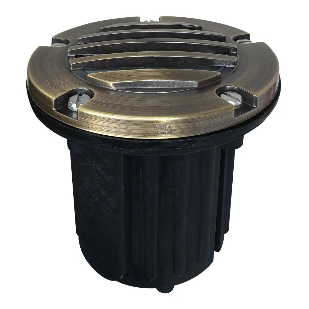 UNB06 Cast Brass In-Ground Well Light | Lamp Ready 12V Low Voltage Landscape Light