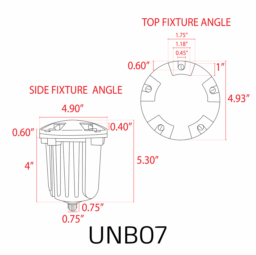 Outdoor Landscape Lighting LED 12V Low Voltage UNB07 4x/8x/12x Package Cast Brass 12V Low Voltage Round Multi-Directional LED In-ground Well Light IP65 Waterproof with 3W 3000K Bulb