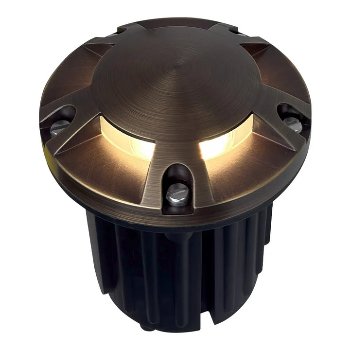 UNB07 Cast Brass In-Ground Well Light | Lamp Ready Low Voltage Landscape Light