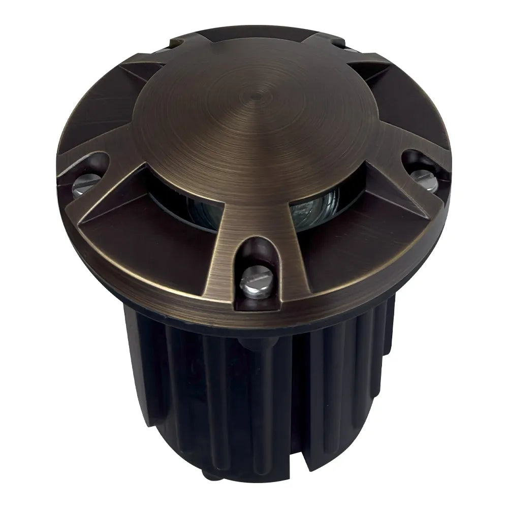UNB07 Cast Brass In-Ground Well Light | Lamp Ready 12V Low Voltage Landscape Light