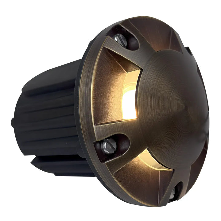 UNB07 Cast Brass In-Ground Well Light | Lamp Ready Low Voltage Landscape Light