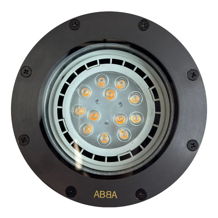 Outdoor Landscape Lighting LED 12V Low Voltage UNB08 Cast Brass In-Ground Well Light | Lamp Ready 12V Low Voltage Landscape Light