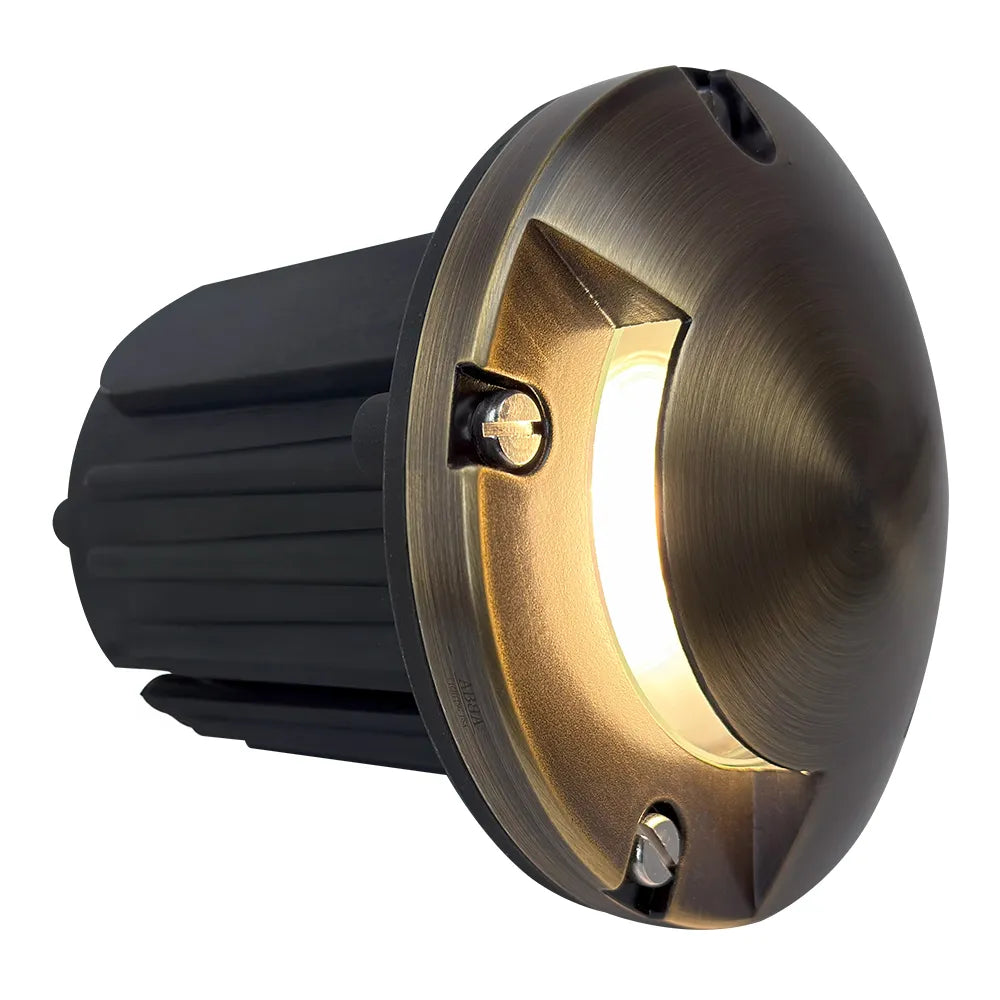 UNB09 Cast Brass In-Ground Well Light | Lamp Ready 12V Low Voltage Landscape Light