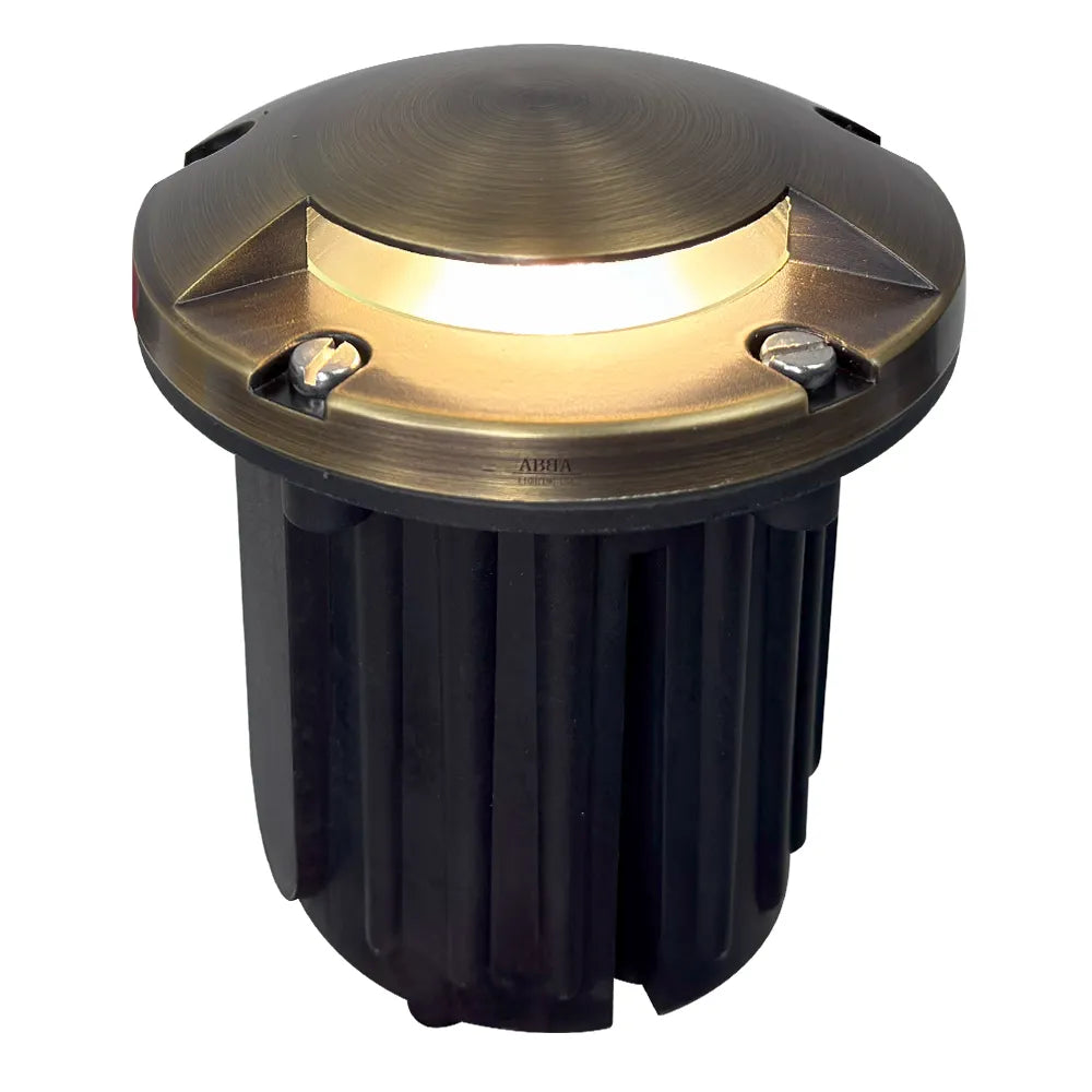 UNB09 Cast Brass In-Ground Well Light | Lamp Ready 12V Low Voltage Landscape Light