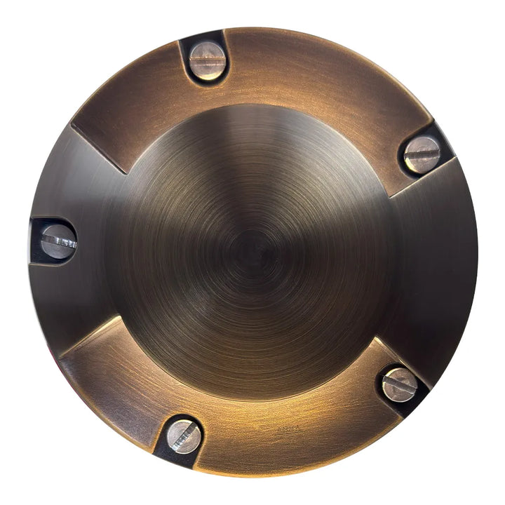 UNB10 4x/8x/12x Package Cast Brass Round Bi-Directional 12V Low Voltage LED In-ground Well Light with 5W 3000K Bulb