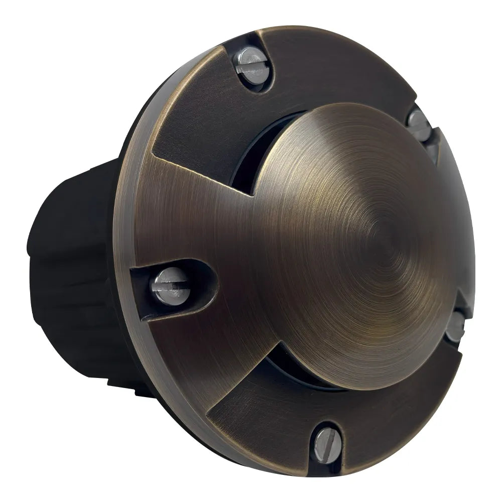 UNB10 Cast Brass In-Ground Well Light | Lamp Ready 12V Low Voltage Landscape Light