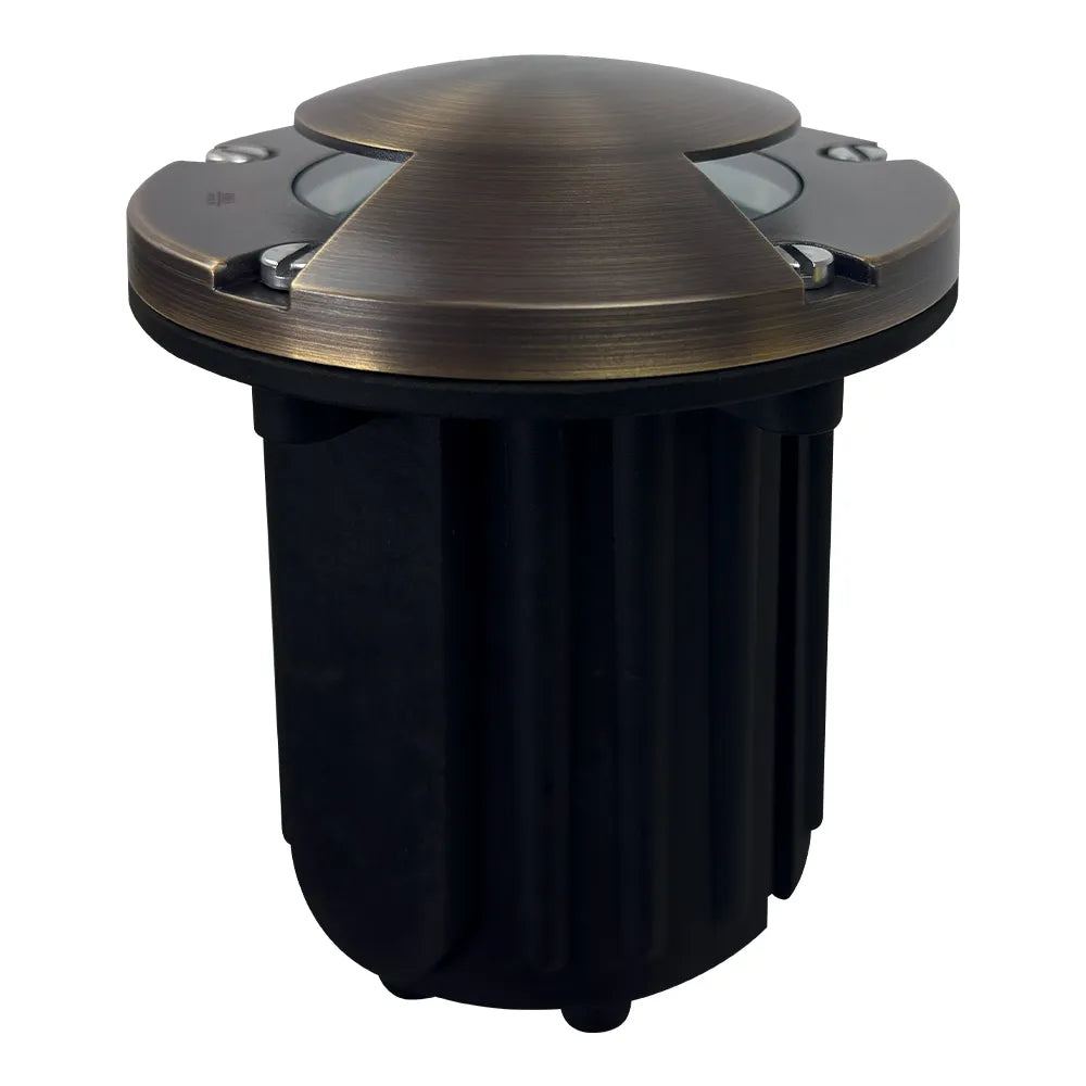 UNB10 Cast Brass In-Ground Well Light | Lamp Ready 12V Low Voltage Landscape Light