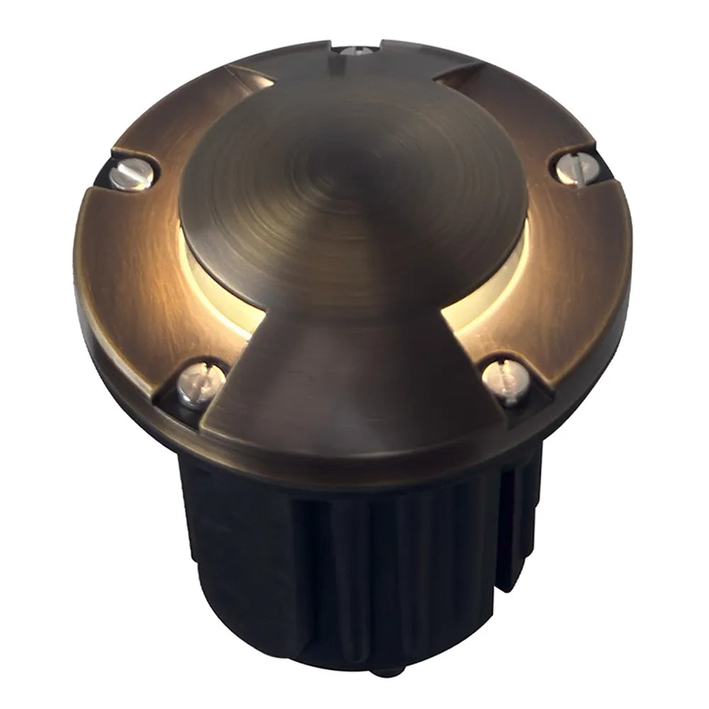 UNB10 Cast Brass In-Ground Well Light | Lamp Ready 12V Low Voltage Landscape Light