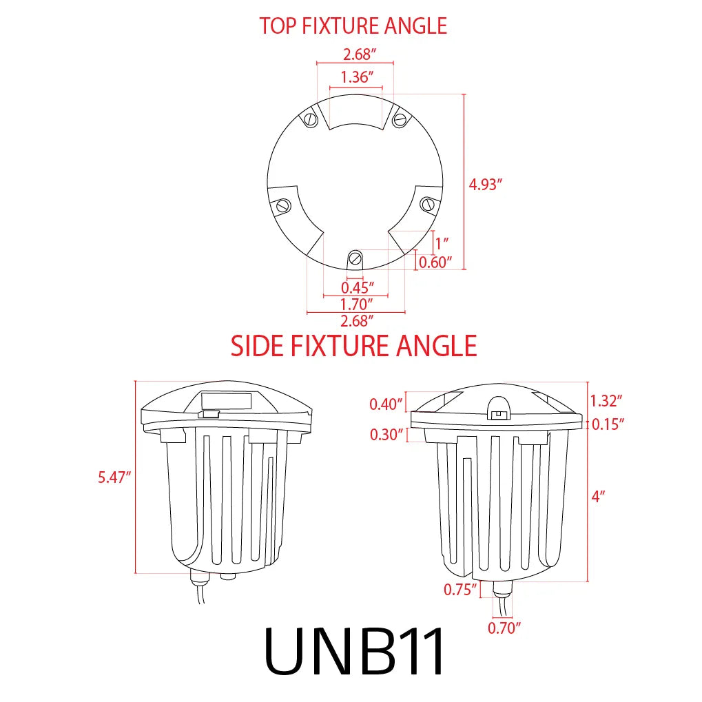 UNB11 Cast Brass In-Ground Well Light | Lamp Ready 12V Low Voltage Landscape Light