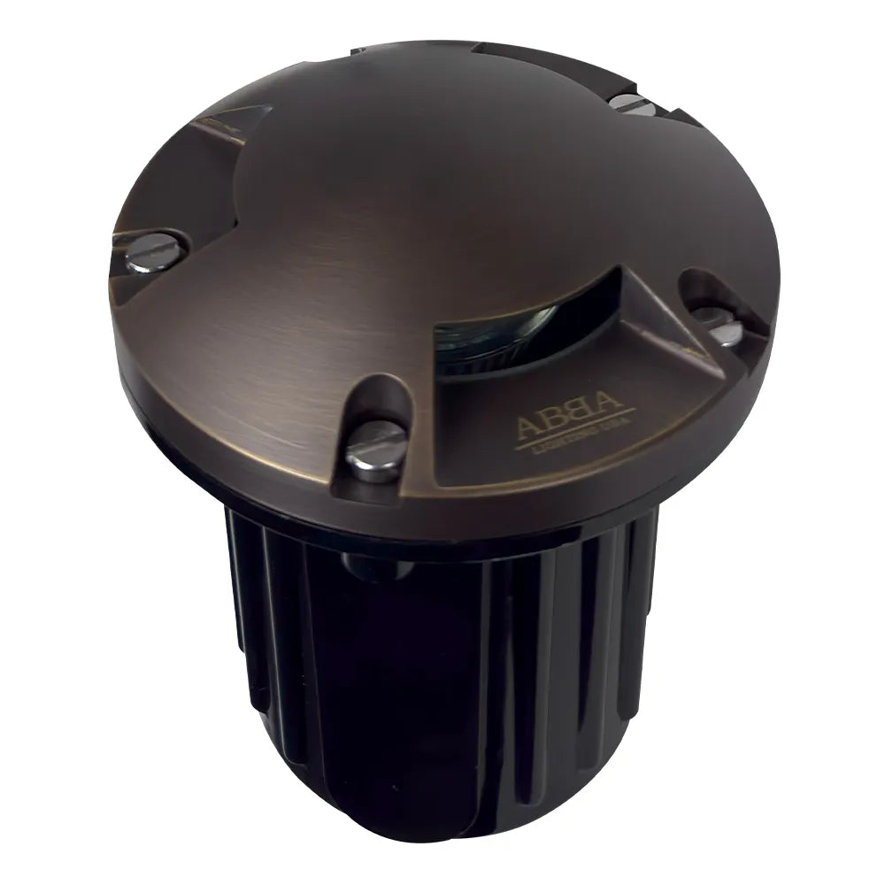 UNB11 Cast Brass In-Ground Well Light | Lamp Ready 12V Low Voltage Landscape Light