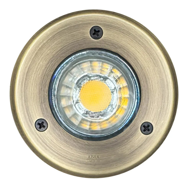 UNB12 Cast Brass In-Ground Well Light | Lamp Ready 12V Low Voltage Landscape Light
