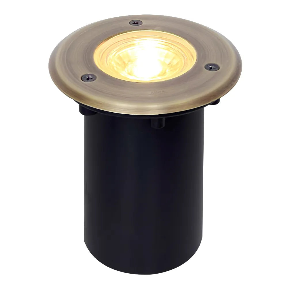 UNB12 Cast Brass In-Ground Well Light | Lamp Ready 12V Low Voltage Landscape Light