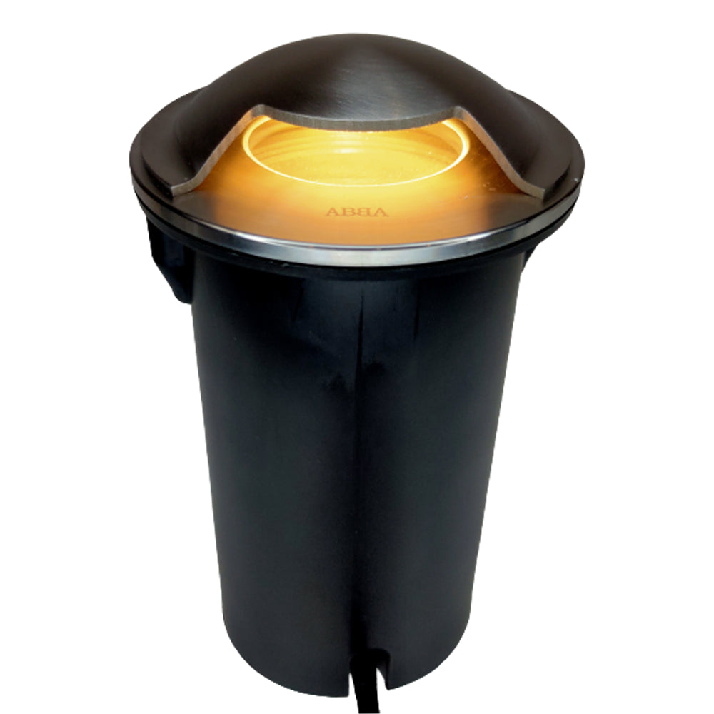 UNS03 4x/8x/12x Package Stainless Steel Mono Directional One Slit In-Ground Low Voltage LED In Ground Landscape Lighting with 5W 3000K Bulb