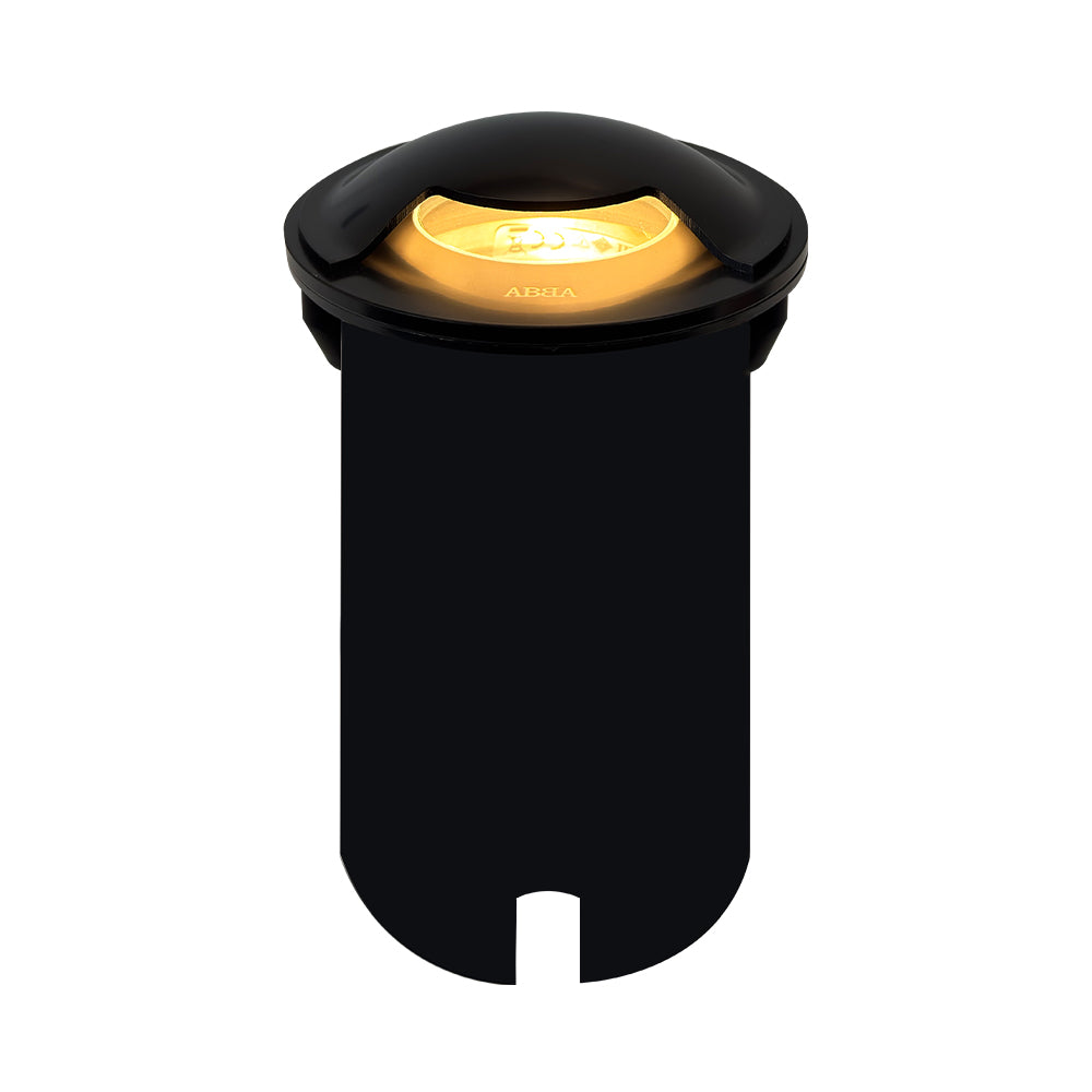 Outdoor Landscape Lighting LED 12V Low Voltage UNS03 Stainless Steel Mono Directional One Slit In-Ground 12V Low Voltage LED In Ground Landscape Lighting Black