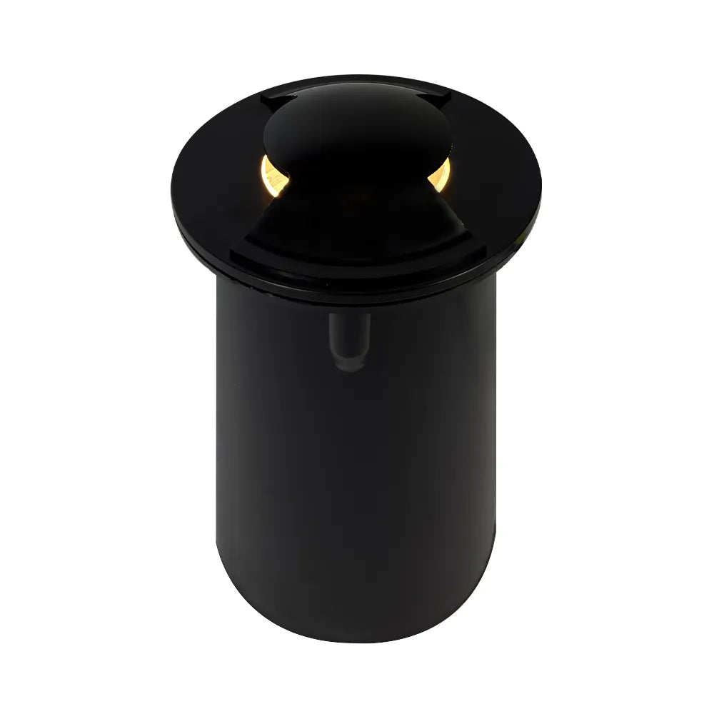 Outdoor Landscape Lighting LED 12V Low Voltage UNS04 Stainless Steel Bi Directional Two Slit In-Ground 12V Low Voltage LED In Ground Landscape Lighting Black