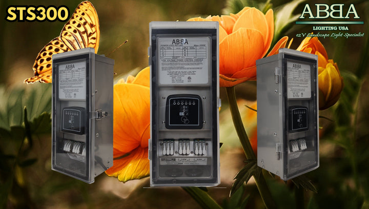 STSA300 AC 300W Stainless Steel Low Voltage Transformer, 12V/15V, Digital Timer & Photocell, IP65 Waterproof