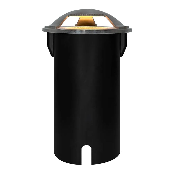 Outdoor Landscape Lighting LED 12V Low Voltage UNS05 4x/8x/12x Package Stainless Steel Tri Directional Three Slit In-Ground 12V Low Voltage LED In Ground Landscape Lighting with 5W 3000K Bulb