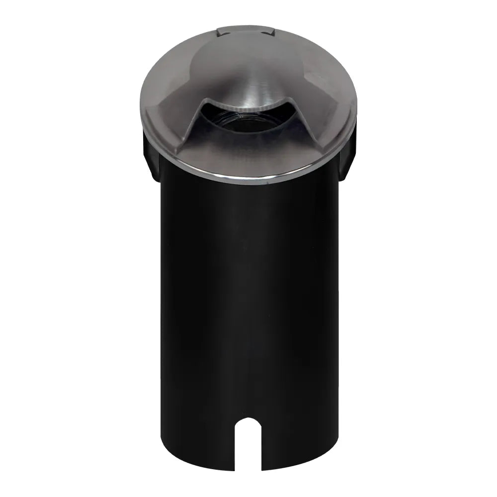Outdoor Landscape Lighting LED 12V Low Voltage UNS05 4x/8x/12x Package Stainless Steel Tri Directional Three Slit In-Ground 12V Low Voltage LED In Ground Landscape Lighting with 5W 3000K Bulb