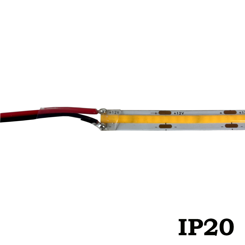 Outdoor Landscape Lighting LED 12V Low Voltage SLD02 Dotless Single Color Linear LED Strip Lights Low Voltage FCOB 3.5W/ft 8mm DC12V Tape Light IP20 Indoor and IP67 Waterproof IP20 Indoor-rated
