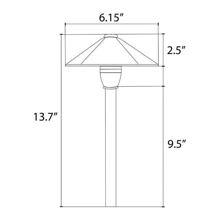 CDPA78 3W 12V AC/DC Low Voltage Hexagon Umbrella Hat 5CCT Integrated LED Aluminum Path Light