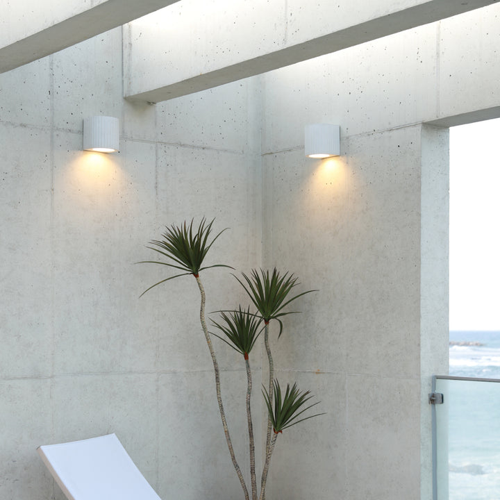 Corinthian Concrete Wall Light LED E26 Socket Line Voltage 110V-230V AC IP65 Waterproof