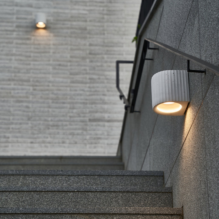 Corinthian Concrete Wall Light LED E26 Socket Line Voltage 110V-230V AC IP65 Waterproof