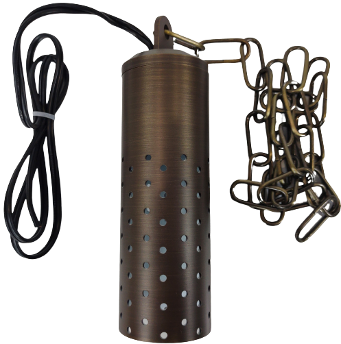 HLB09 4x/8x/12x Package 12V LED Low Voltage Brass Cylinder Pendant Light Hanging Downlight Fixture 5W 3000K Bulb