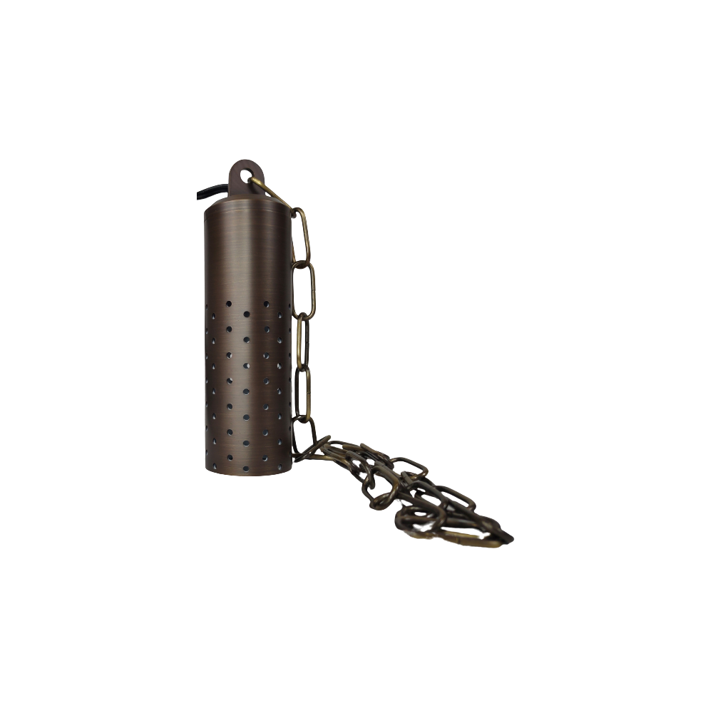 HLB09 4x/8x/12x Package 12V LED Low Voltage Brass Cylinder Pendant Light Hanging Downlight Fixture 5W 3000K Bulb