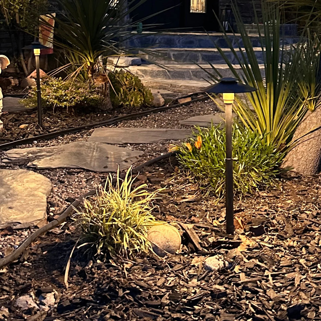 BPLP11 Stelvio SH BAB Brass Path Light Low Voltage Outdoor Lighting