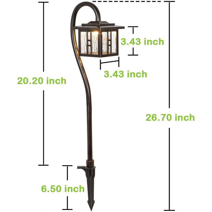ALP23 4-Pack 3W 185LM 3000K Warm White Integrated LED Landscape Lighting Package, Oil-Rubbed Bronze Pathway Light, Die-Cast Aluminum, ETL Listed