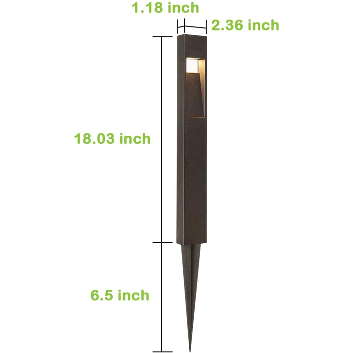 ALP24 4-Pack 2W 48LM Landscape Pathway Light Package, Matte Black 3000K Warm White Integrated LED Walkway Light, Die-Cast Aluminum, ETL Listed