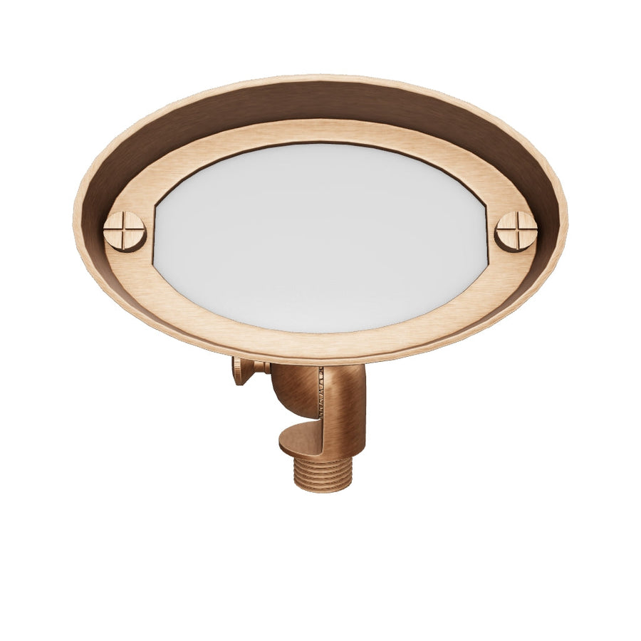 FPB03 4x/8x/12x Package Brass Oval LED Directional Floodlight Adjustable Lighting 12V Low Voltage with G4 3W 3000K Bulb