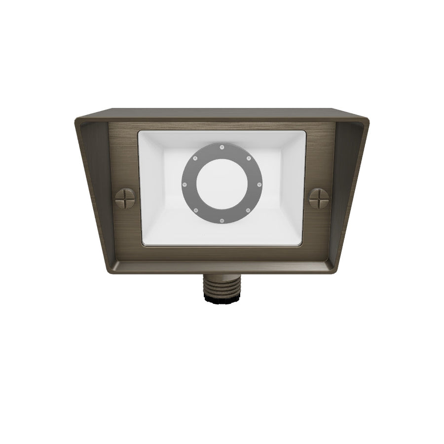 FPB05 Cast Brass Rectangular LED 12V Low Voltage Directional Floodlight Adjustable Landscape Lighting MR16 Socket