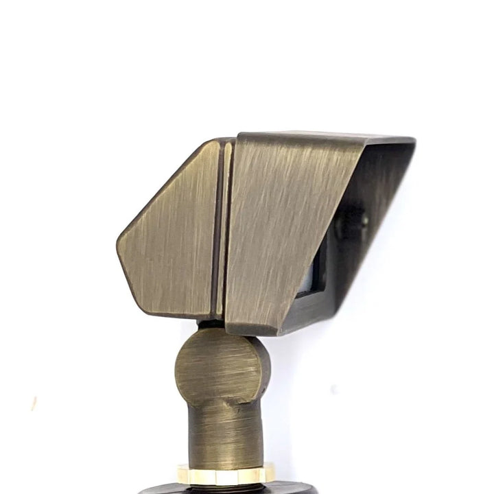 FLBP02 Tulay Antique Brass Squared Flood Light Low Voltage Landscape Lighting