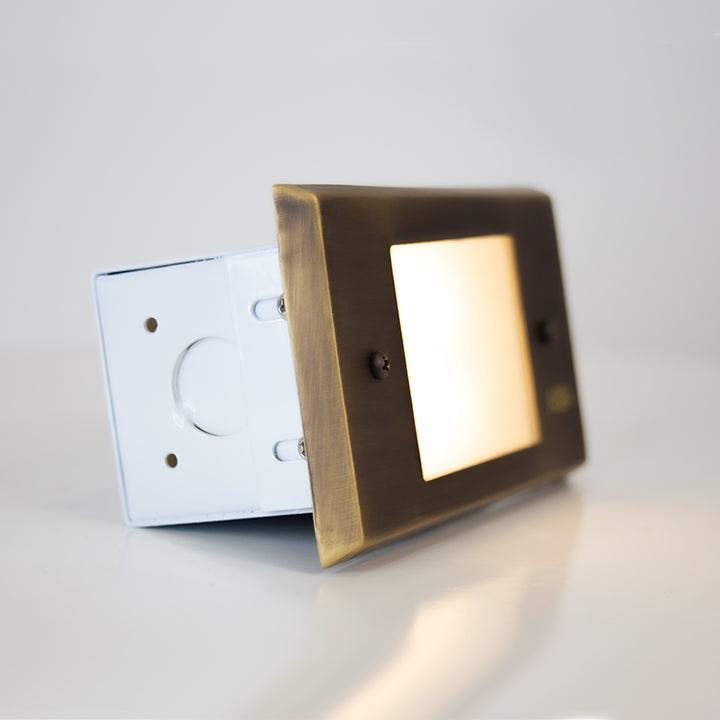 Outdoor Landscape Lighting LED 12V Low Voltage STB11 Cast Brass Step Light | 1.5W 3000K Warm White Integrated LED 12V Low Voltage Landscape Light