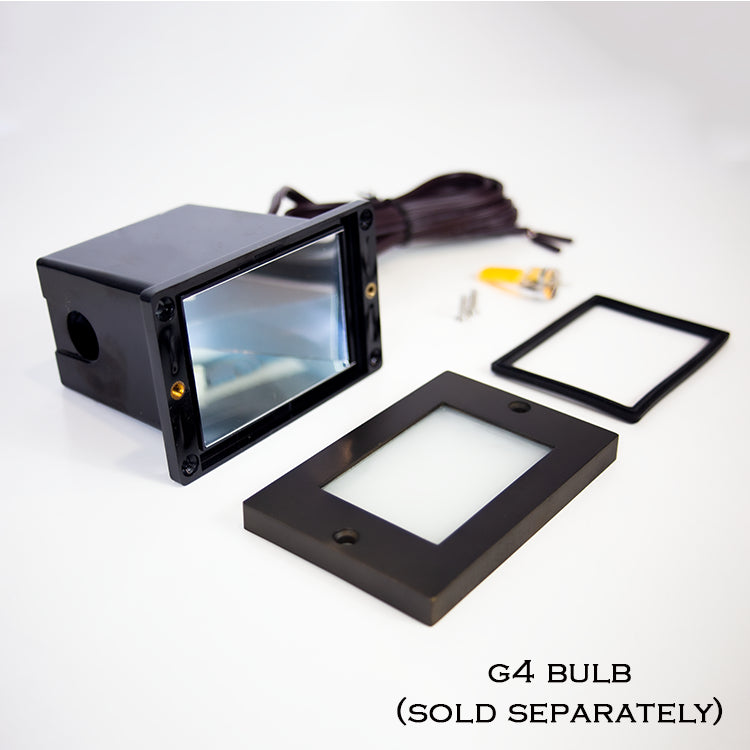 STB15 Cast Brass Step Light | Lamp Ready 12V Low Voltage Landscape Light