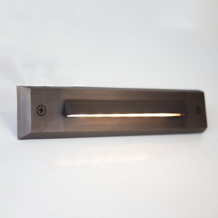 STB16 2W LED Cast Brass Surface Mounted Slim Horizontal Outdoor & Indoor Step Light